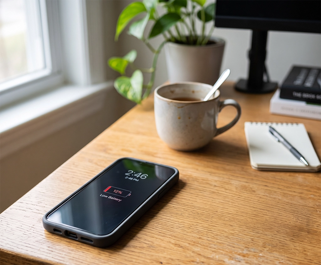 Smartphone Battery Running Low
