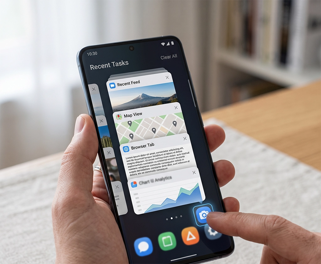 Recent Apps Split Screen Setup
