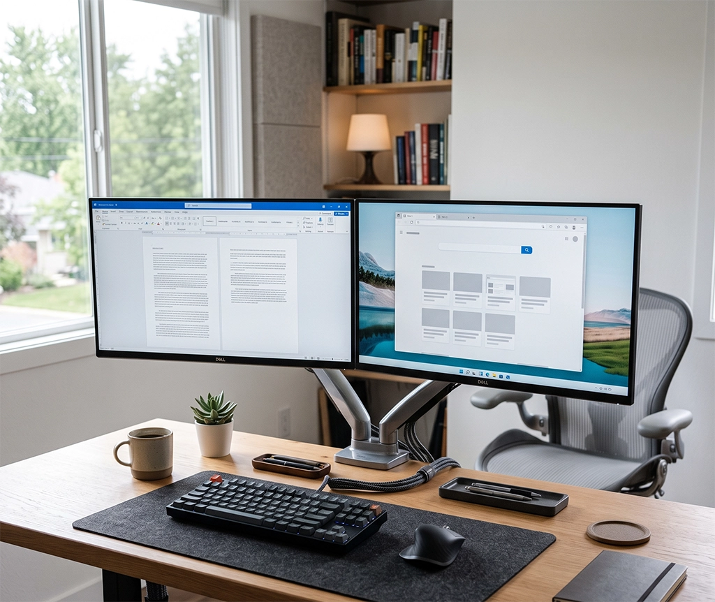 Windows 11 Dual Monitor Workspace